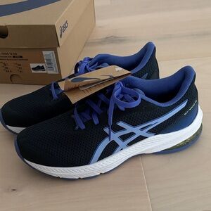 Asics Navy Blue Athletic Sneakers for Boys Size 5.5